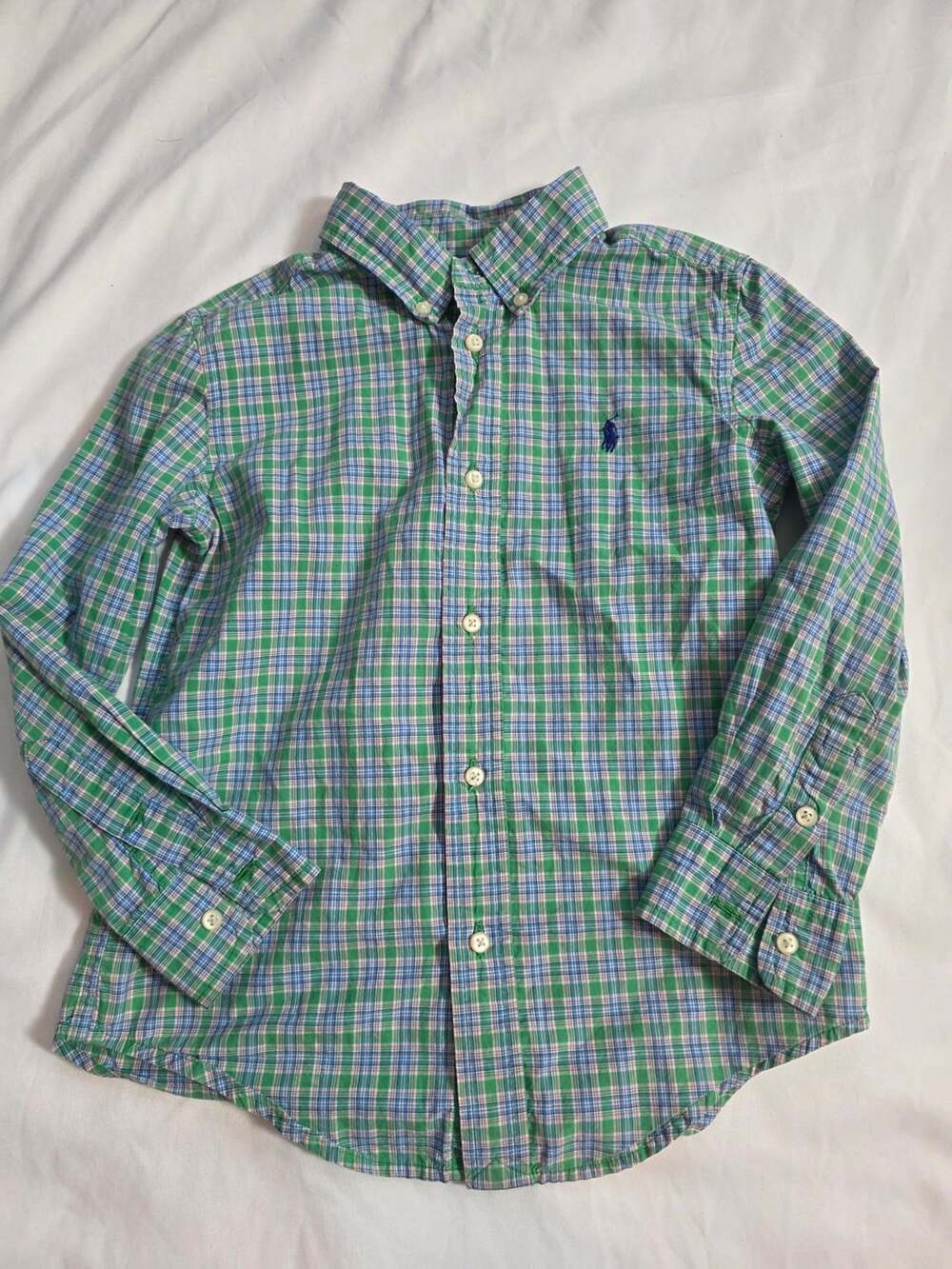 Polo Ralph Lauren Plaid Button Down Youth Size 6